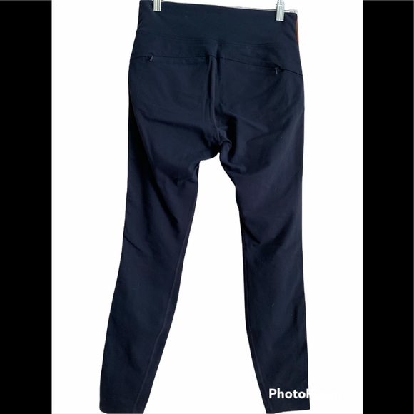 Athleta Track Tux Tight Leggings Stripe Navy Blue - size Medium - Picture 5 of 10